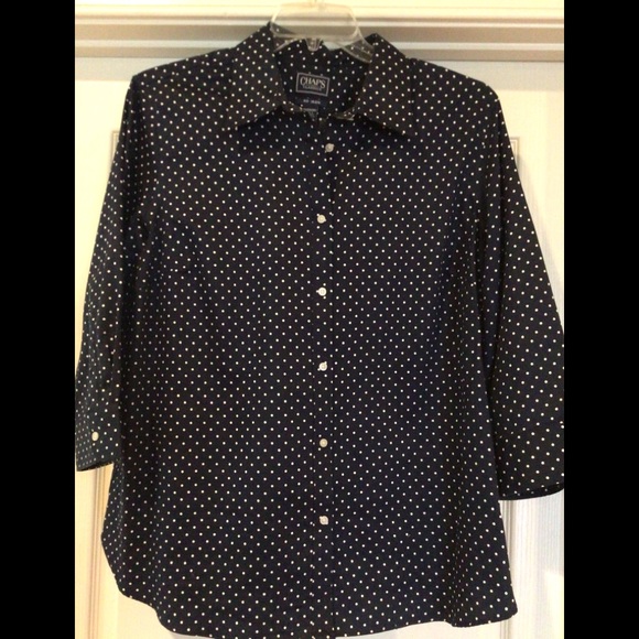 Chaps Classics polka dot button down shirt - Picture 3 of 3
